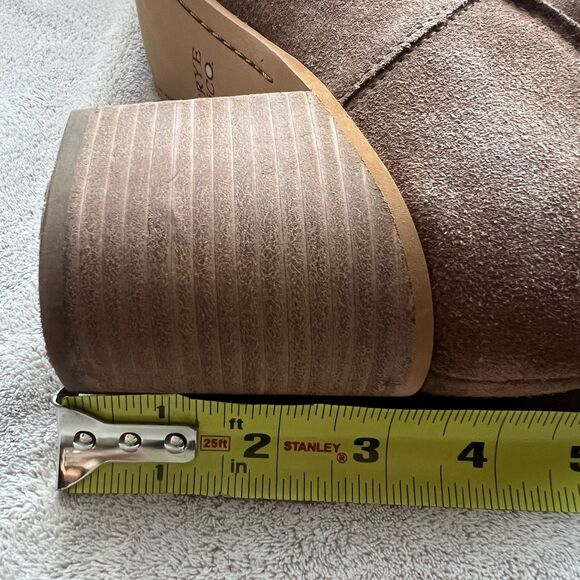 Frye & Co Phoebe Camel Suede Slouch Block Heel Tall Boots Women 11 M Classic - Picture 13 of 16